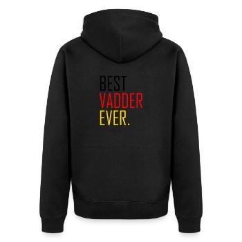 Best Vadder Ever Vater Papa Vati - Unisex Premium Bio Zip Hoodie - Schwarz - Hinten - Nico (187cm)