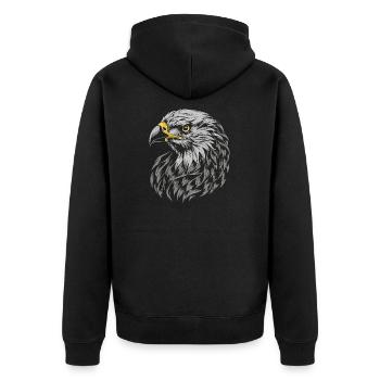Aigle royale - Veste à capuche bio Premium Unisexe - noir - Dos - Nico (187cm)