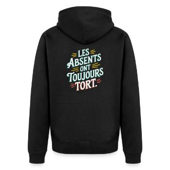 Qui se ressemble s'assemble - Veste à capuche bio Premium Unisexe - noir - Dos - Nico (187cm)