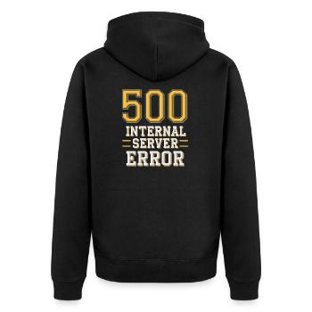 500 Internal Server Error - Veste à capuche bio Premium Unisexe - noir - Dos - Nico (187cm)
