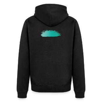 Paint blob splash paint painter gift colorful stroke - Unisex Premium Organic Zip Hoodie - black - Back - Nico (187cm)