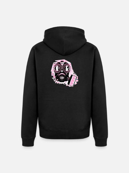 Gasmaske - Unisex Premium Bio Zip Hoodie - Schwarz