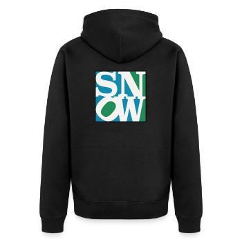 SNoW - LoVE Modern Art - Unisex Premium Bio Zip Hoodie - Schwarz - Hinten - Nico (187cm)