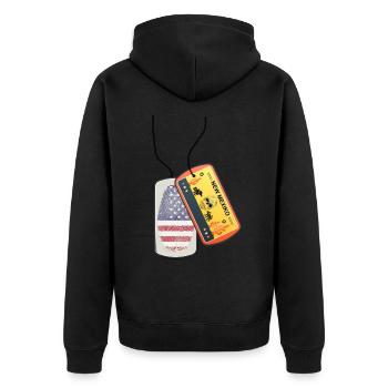 Plaque d’identité NEW MEXICO Fingerprint USA - Veste à capuche bio Premium Unisexe - noir - Dos - Nico (187cm)