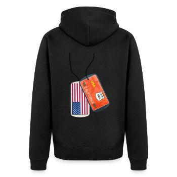 Plaque d’identité California Flag USA - Veste à capuche bio Premium Unisexe - noir - Dos - Nico (187cm)