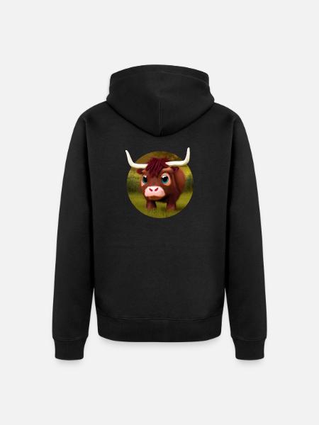 Bébé buffle d’eau - Veste à capuche bio Premium Unisexe - noir