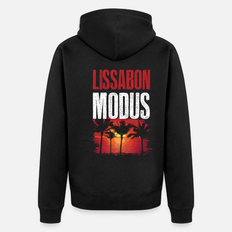 Mode Lisbonne - Veste à capuche bio Premium Unisexe - noir