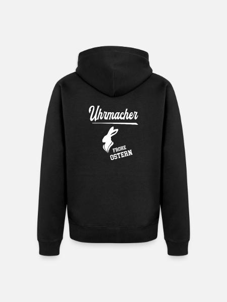 Uhrmacher Frohe Ostern Ostergeschenk Uhrmacherei - Unisex Premium Bio Zip Hoodie - Schwarz