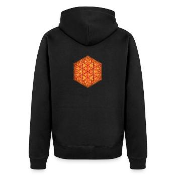 Sierpinski - Unisex Premium Organic Zip Hoodie - black - Back - Nico (187cm)