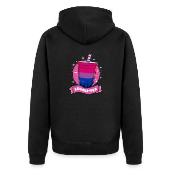 Bisexuel Pride Bubble Tea Cadeau bisexuel - Veste à capuche bio Premium Unisexe - noir - Dos - Nico (187cm)