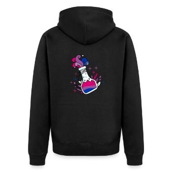 Potion bisexuelle Fierté bisexuelle - Veste à capuche bio Premium Unisexe - noir - Dos - Nico (187cm)