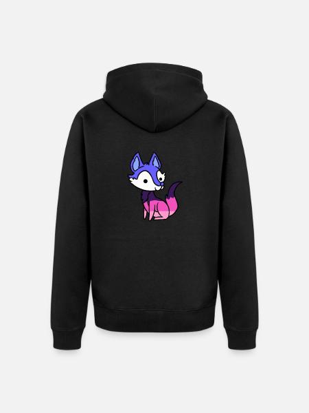 Omnisexual Pride Fox - Unisex Premium Organic Zip Hoodie - black