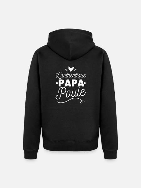 papa poule - Veste à capuche bio Premium Unisexe - noir