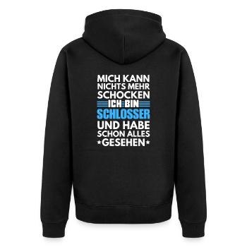 Serrure antichoc - Veste à capuche bio Premium Unisexe - noir - Dos - Nico (187cm)