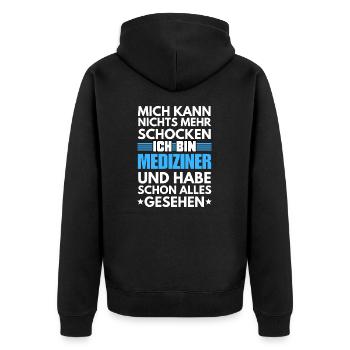 Médecin non choquable - Veste à capuche bio Premium Unisexe - noir - Dos - Nico (187cm)