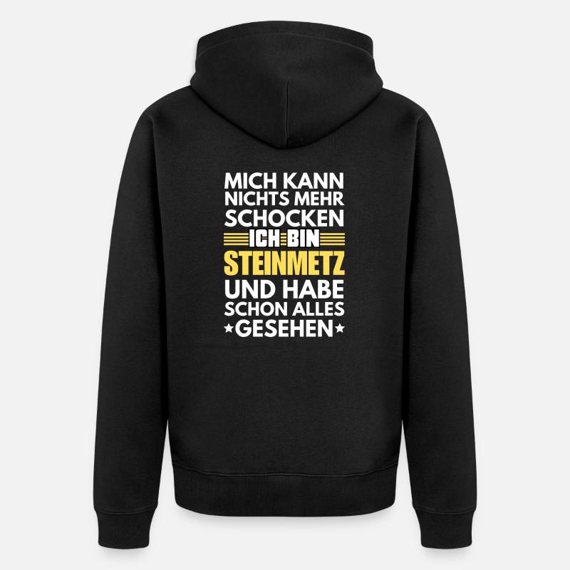 Non-Shockable Stonemason - Unisex Premium Organic Zip Hoodie - black