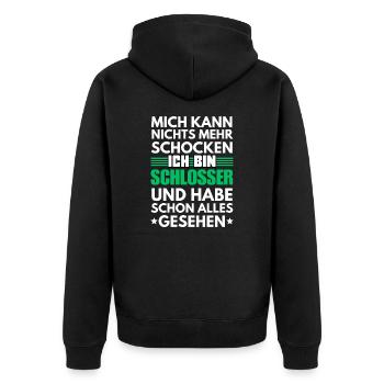 Serrure antichoc - Veste à capuche bio Premium Unisexe - noir - Dos - Nico (187cm)