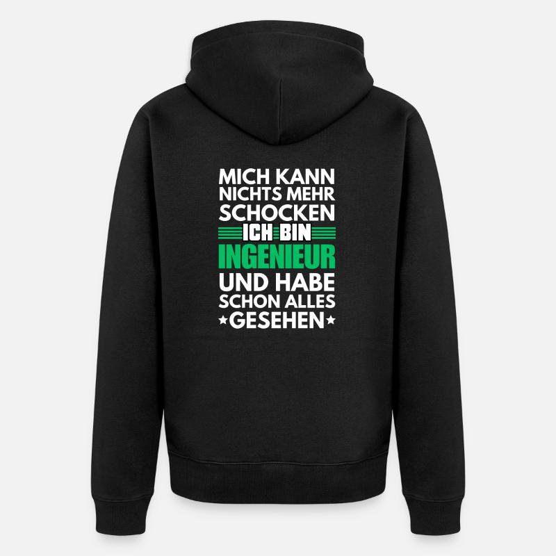 Ingénieur non choquable - Veste à capuche bio Premium Unisexe - noir