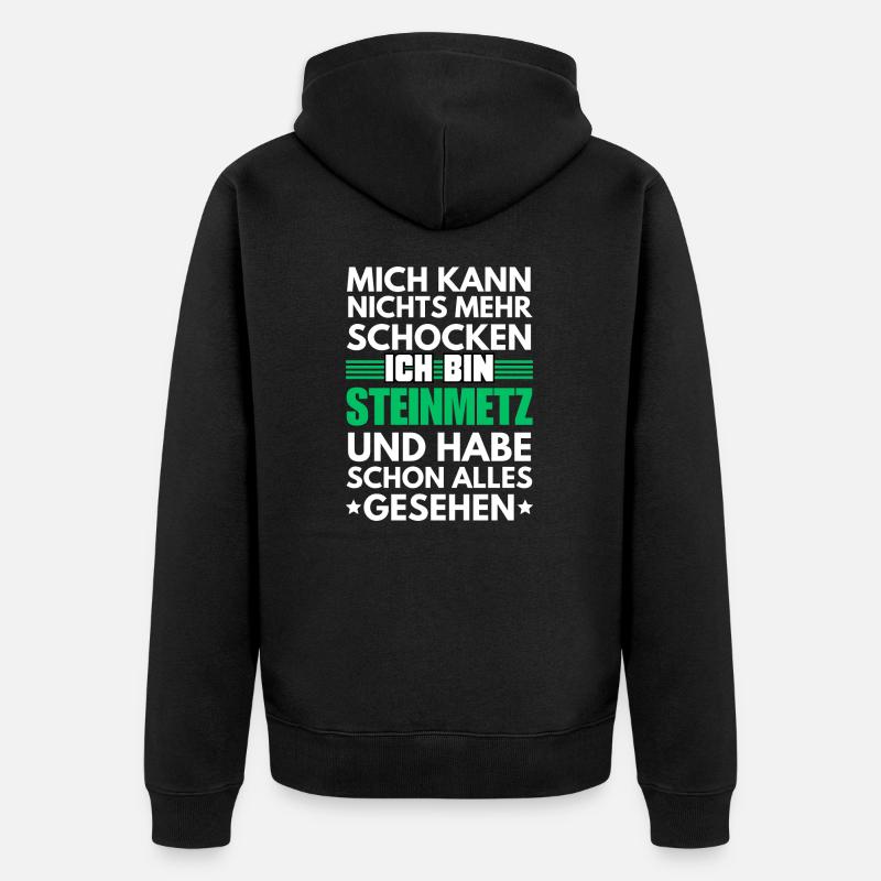 Non-Shockable Stonemason - Unisex Premium Organic Zip Hoodie - black