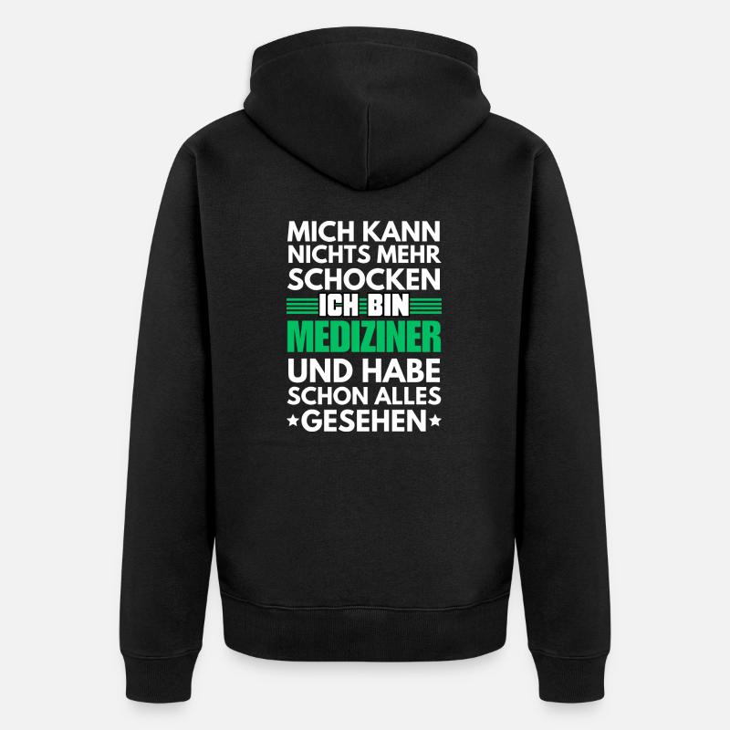 Médecin non choquable - Veste à capuche bio Premium Unisexe - noir