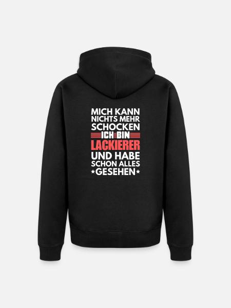 Non-shockable painter - Unisex Premium Organic Zip Hoodie - black