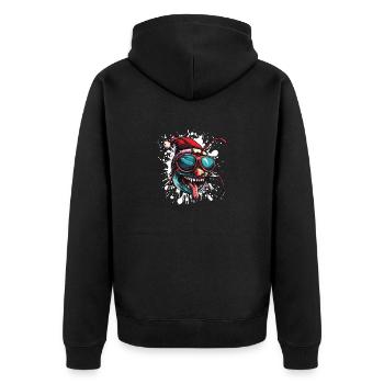 Ant Christmas Funny - Unisex Premium Organic Zip Hoodie - black - Back - Nico (187cm)