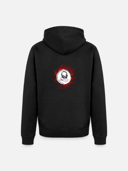 Headphone icon - Unisex Premium Organic Zip Hoodie - black