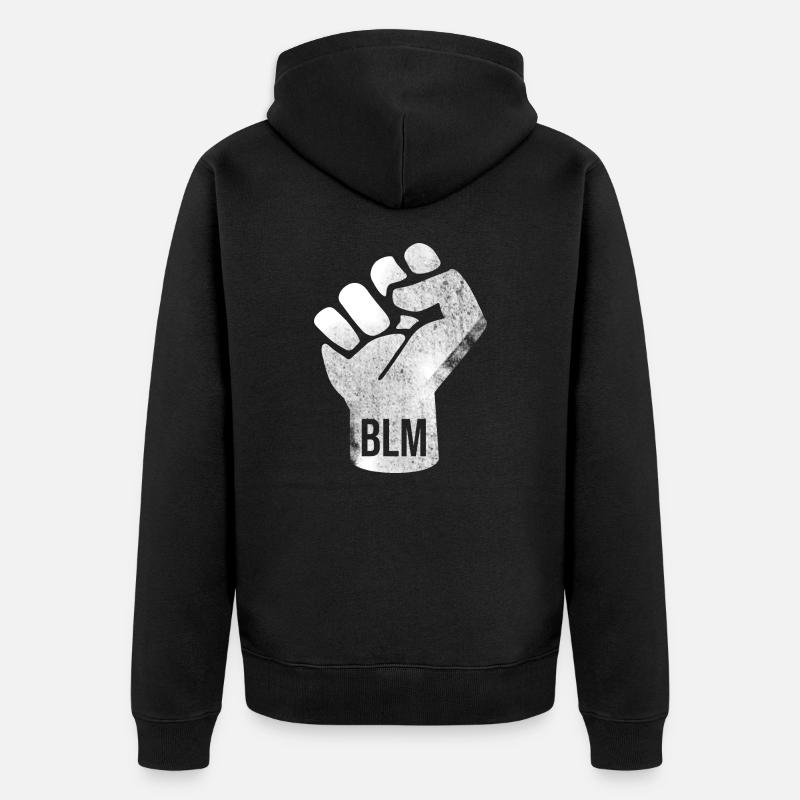 BLM Faust Design - Unisex Premium Organic Zip Hoodie - black