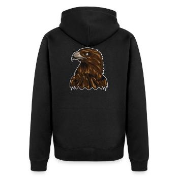 T-shirt Golden Eagle maintenant NOUVEAU sur le masque facial - Veste à capuche bio Premium Unisexe - noir - Dos - Nico (187cm)