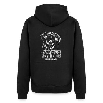 Nouvelle-Écosse bichon frisé le plus cool chien - Veste à capuche bio Premium Unisexe - noir - Dos - Nico (187cm)