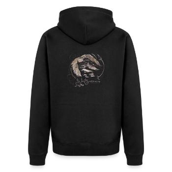 Bearded vulture on the Watzmann: The beauty of nature - Unisex Premium Organic Zip Hoodie - black - Back - Nico (187cm)