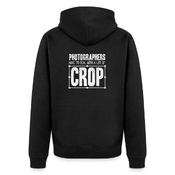 Photographe Photographe Drôle - Veste à capuche bio Premium Unisexe - noir - Dos - Nico (187cm)
