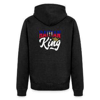 Haïti Roi Haïti Haïti Drapeau - Veste à capuche bio Premium Unisexe - noir - Dos - Nico (187cm)