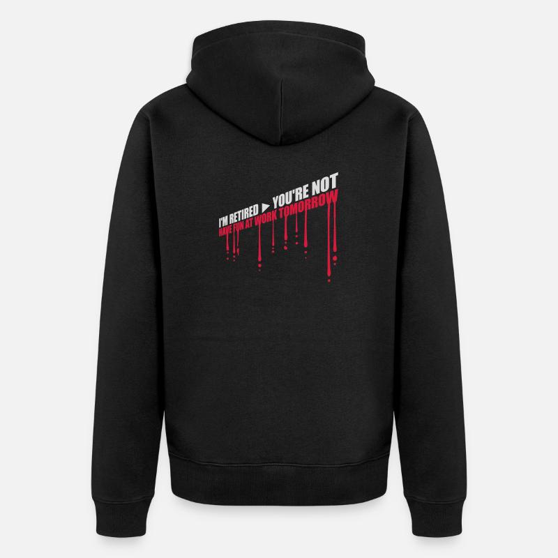 have fun at work - Unisex Premium Bio Zip Hoodie - Schwarz