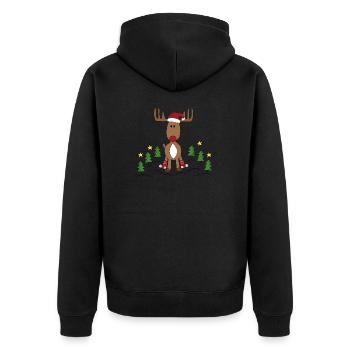 Design pour Noël - Veste à capuche bio Premium Unisexe - noir - Dos - Nico (187cm)