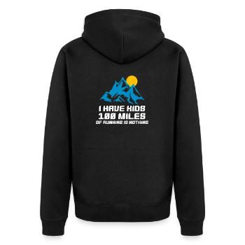 Trail Runner Running Jogging Jogger I Gift - Veste à capuche bio Premium Unisexe - noir - Dos - Nico (187cm)