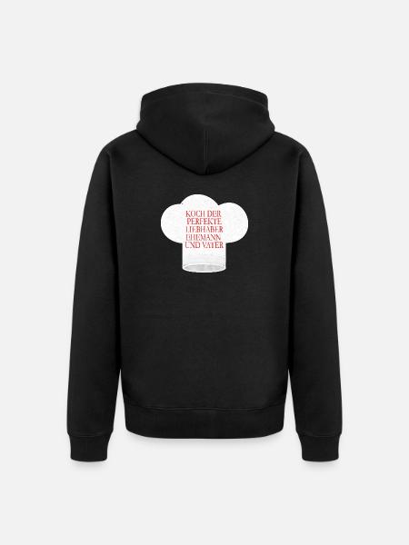 Koch Mütze - Unisex Premium Bio Zip Hoodie - Schwarz