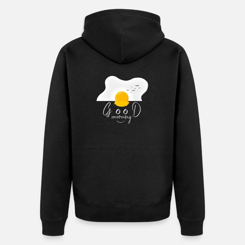 Oeuf bonjour - Veste à capuche bio Premium Unisexe - noir