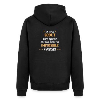 Super scout - Veste à capuche bio Premium Unisexe - noir - Dos - Nico (187cm)