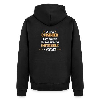 Super cuisinier - Veste à capuche bio Premium Unisexe - noir - Dos - Nico (187cm)
