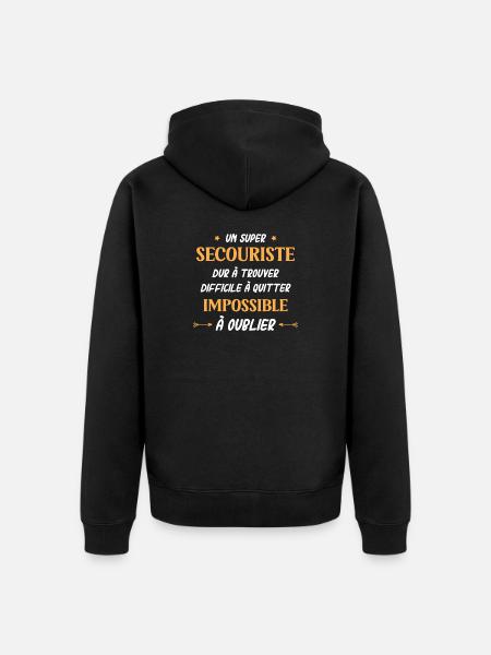 Super secouriste - Veste à capuche bio Premium Unisexe - noir