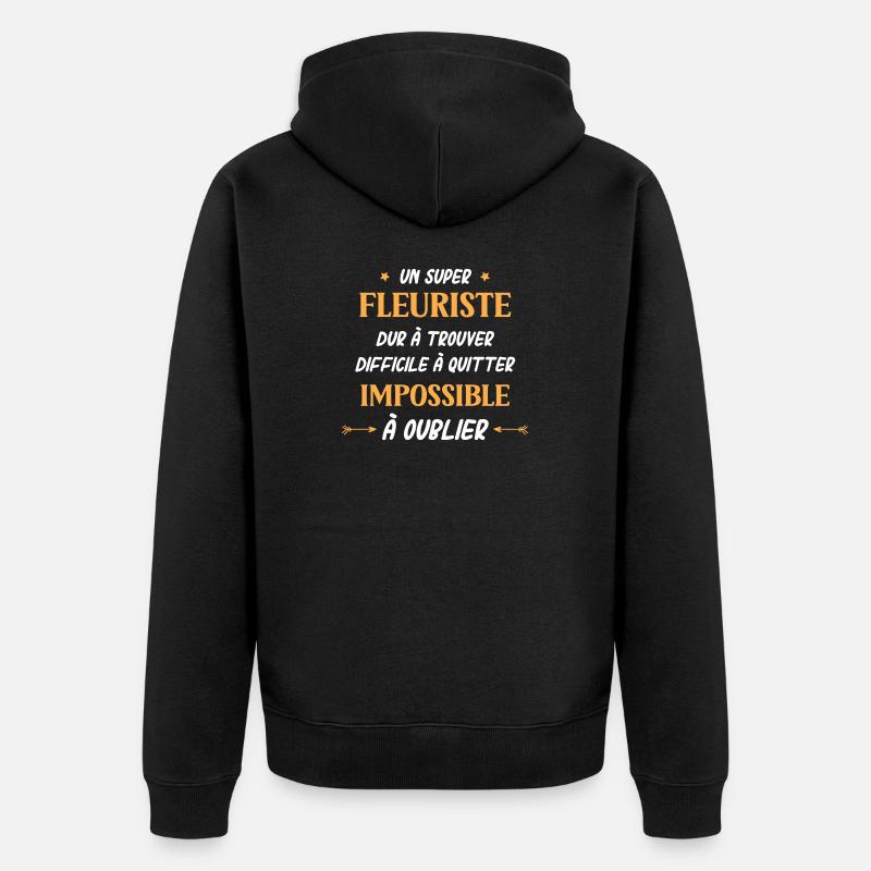 Super fleuriste - Veste à capuche bio Premium Unisexe - noir