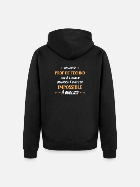 Super prof de techno - Veste à capuche bio Premium Unisexe - noir