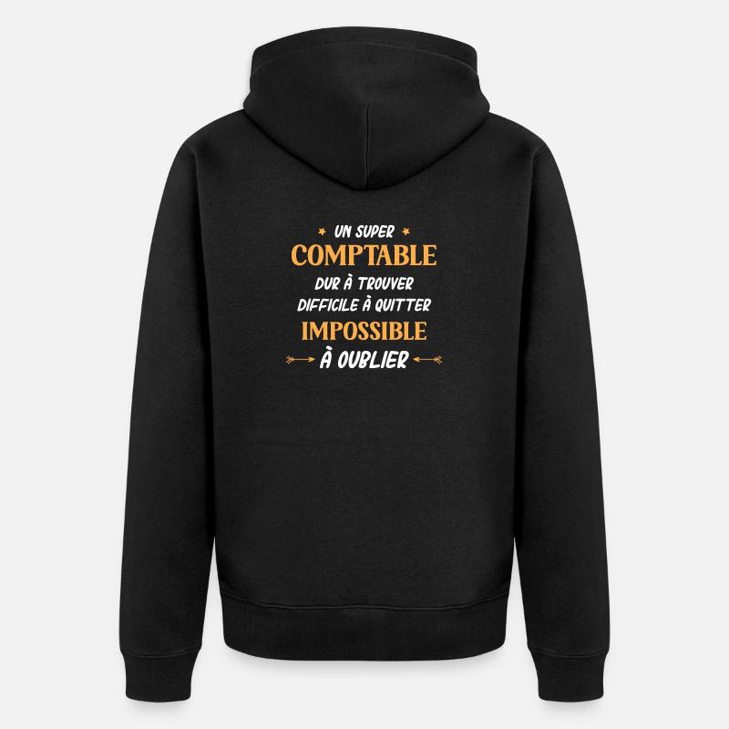 Super comptable - Veste à capuche bio Premium Unisexe - noir