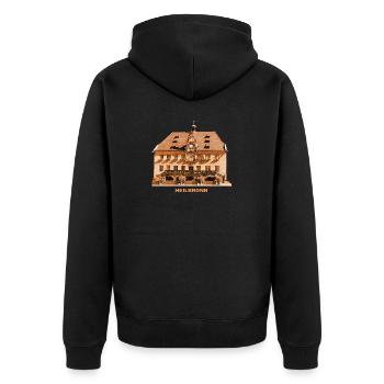 Hôtel de ville de Heilbronn Neckar Baden-Württemberg - Veste à capuche bio Premium Unisexe - noir - Dos - Nico (187cm)
