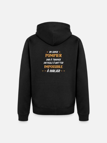 pompier - Veste à capuche bio Premium Unisexe - noir