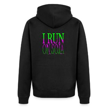 blague de légumes cool blagues véganisme anniversaire bday - Veste à capuche bio Premium Unisexe - noir - Dos - Nico (187cm)