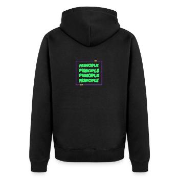 product 2 - Unisex Premium Organic Zip Hoodie - black - Back - Nico (187cm)