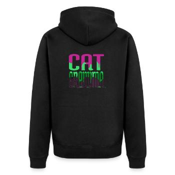 Déclaration J’aime les chats Drôle Dictons drôles Bday - Veste à capuche bio Premium Unisexe - noir - Dos - Nico (187cm)