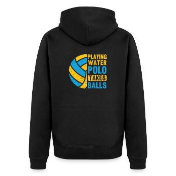 Water-polo Wasserball - Veste à capuche bio Premium Unisexe - noir - Dos - Nico (187cm)
